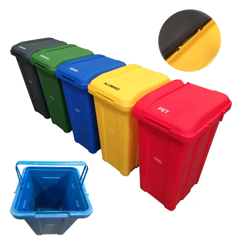 Basurero ensamble Dust de 50 litros, ideal para baños y espacios comerciales, venta en Hygolet.com.mx
